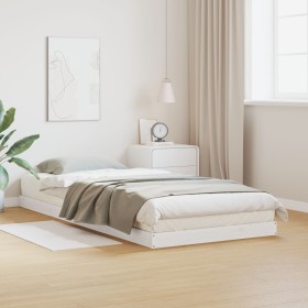 Estructura de cama de suelo madera maciza pino blanca 80x210 cm by , Beds and slatted bases - Ref: Foro24-869733, Price: 67,2...