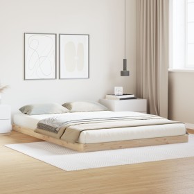 Estructura de cama de suelo madera maciza pino
