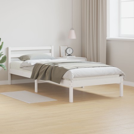 Estructura cama y cabecero madera maciza pino blanco 90x210 cm | Foro24.es | Tu tienda online para hogar, jardín y más Foro24.es