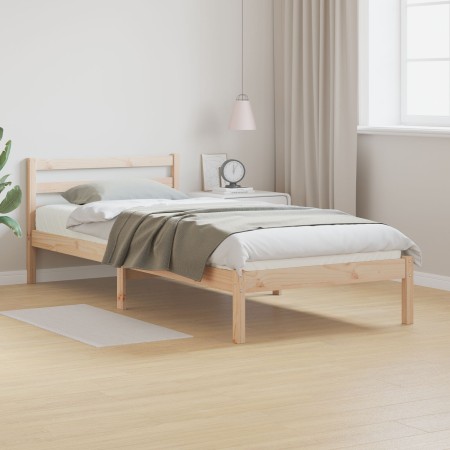 Estructura de cama con cabecero madera maciza pino 100x210 cm | Foro24.es | Tu tienda online para hogar, jardín y más Foro24.es