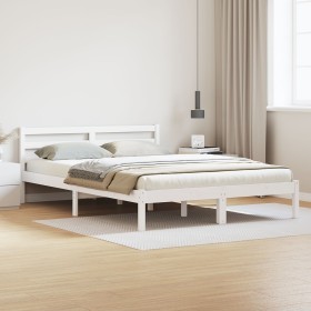 Estructura cama y cabecero madera maciza pino