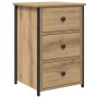 Mesa de Noche Roble Artesanal Madera elaborada Compacta Duradera by , Nightstands - Ref: Foro24-871259, Price: 70,77 €, Disco...