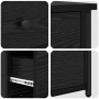 Mesita de Noche de Roble Negro Roble Negro MDF, Metal Compacta von , Nachttische - Ref: Foro24-871261, Preis: 75,17 €, Rabatt: %
