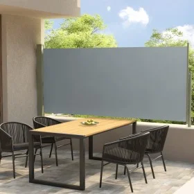 Gray retractable garden side awning 140x300 cm by vidaXL, Umbrellas - Ref: Foro24-317834, Price: 79,51 €, Discount: %