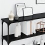 Mesa Consola Roble Negro 200x29x75 cm Madera Elaborada by , Side tables - Ref: Foro24-871321, Price: 116,54 €, Discount: %