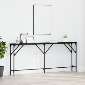 Mesa de Consola Roble Negro 180x23x75 cm Madera Ingeniería de , Mesas auxiliares - Ref: Foro24-871328, Precio: 67,84 €, Descu...