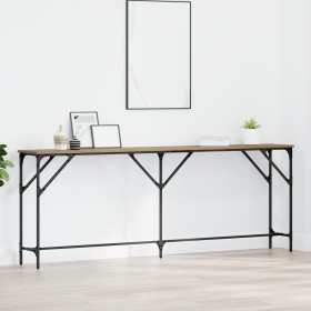 Mesa Consola Roble Artesanal 200x29x75 cm Madera Ingeniería by , Side tables - Ref: Foro24-871341, Price: 71,43 €, Discount: %