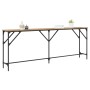 Mesa Consola Roble Artesanal 200x29x75 cm Madera Ingeniería by , Side tables - Ref: Foro24-871341, Price: 71,43 €, Discount: %
