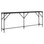 Mesa de Consola Roble Negro 200x29x75 cm Madera Elaborada by , Side tables - Ref: Foro24-871342, Price: 75,76 €, Discount: %