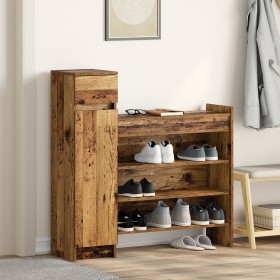 mueble para zapatos Madera Vieja 100.5x28x100 cm Madera de ingeniería by , Shoe racks and shoe organizers - Ref: Foro24-87138...