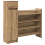 Zapatero Roble Hecho a Mano 100.5x28x100 cm Madera Dura von , Schuhregale und Schuhorganisatoren - Ref: Foro24-871387, Preis:...
