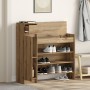 Zapatero Roble Hecho a Mano 100.5x28x100 cm Madera Dura von , Schuhregale und Schuhorganisatoren - Ref: Foro24-871387, Preis:...