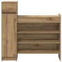 Zapatero Roble Hecho a Mano 100.5x28x100 cm Madera Dura von , Schuhregale und Schuhorganisatoren - Ref: Foro24-871387, Preis:...
