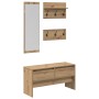 Conjunto de Muebles de Pasillo de 4 Piezas de Madera de Roble von , Bänke für Hallen und Lager - Ref: Foro24-871528, Preis: 1...