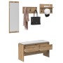 Conjunto de Muebles de Pasillo de 4 Piezas de Madera de Roble von , Bänke für Hallen und Lager - Ref: Foro24-871528, Preis: 1...