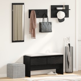Conjunto de Muebles para Pasillo de 4 Piezas de en Madera de Roble Negro von , Bänke für Hallen und Lager - Ref: Foro24-87152...