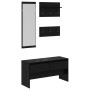 Conjunto de Muebles para Pasillo de 4 Piezas de en Madera de Roble Negro by , Benches for halls and storage - Ref: Foro24-871...