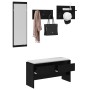 Conjunto de Muebles para Pasillo de 4 Piezas de en Madera de Roble Negro by , Benches for halls and storage - Ref: Foro24-871...