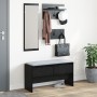 Conjunto de Muebles para Pasillo de 4 Piezas de en Madera de Roble Negro by , Benches for halls and storage - Ref: Foro24-871...
