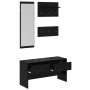 Conjunto de Muebles para Pasillo de 4 Piezas de en Madera de Roble Negro by , Benches for halls and storage - Ref: Foro24-871...