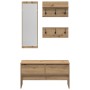 Conjunto de Muebles de Pasillo de 4 Piezas de Madera de Roble von , Bänke für Hallen und Lager - Ref: Foro24-871528, Preis: 1...