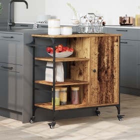 Carro de Cocina Madera Vieja 87,5x38,5x84,5 cm