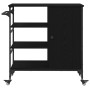 Carrito de Cocina Roble Negro 87.5x38.5x84.5 cm Madera Elaborada | Foro24.es | Tu tienda online para hogar, jardín y más Foro24.es