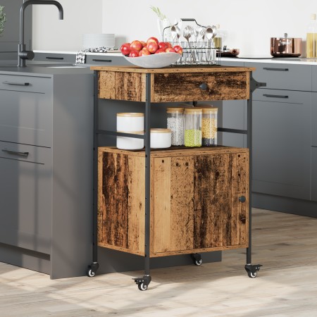Carro de Cocina Madera Vieja 56x43x89.5 cm Madera Ingenierizada von , Küchen- und Speisewagen - Ref: Foro24-871666, Preis: 10...