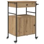 Carro de Cocina de Roble Artesanal 56x43x89.5 cm de Madera Compensada von , Küchen- und Speisewagen - Ref: Foro24-871667, Pre...