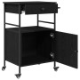 Carro de Cocina Roble Negro 56x43x89.5 cm Madera de Ingeniería von , Küchen- und Speisewagen - Ref: Foro24-871668, Preis: 111...