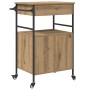 Carro de Cocina de Roble Artesanal 56x43x89.5 cm de Madera Compensada von , Küchen- und Speisewagen - Ref: Foro24-871667, Pre...