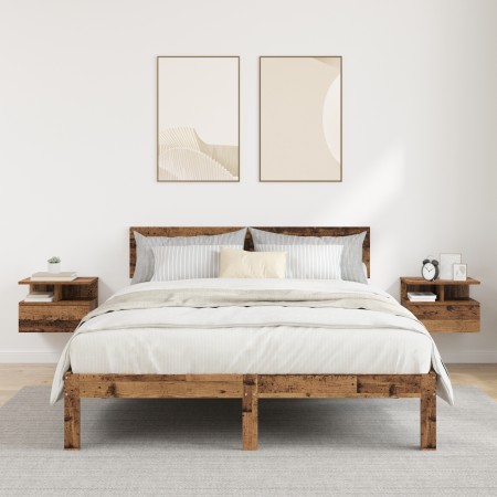 Mesas de Noche Flotantes 2 pcs Madera Vieja 40x31x27 cm Madera Procesada von , Nachttische - Ref: Foro24-871753, Preis: 69,20...