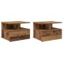 Mesas de Noche Flotantes 2 pcs Madera Vieja 40x31x27 cm Madera Procesada von , Nachttische - Ref: Foro24-871753, Preis: 69,20...