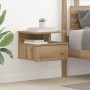 Mesitas de Noche Flotantes 2 pcs Roble Artesanal 40x31x27 cm Madera Elaborada by , Nightstands - Ref: Foro24-871755, Price: 6...