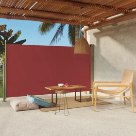 Toldo lateral retráctil de jardín rojo 170x300 cm