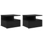 Mesitas de Noche Flotantes 2 pcs Roble Negro 40x31x27 cm Madera Elaborada von , Nachttische - Ref: Foro24-871757, Preis: 71,1...