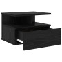 Mesitas de Noche Flotantes 2 pcs Roble Negro 40x31x27 cm Madera Elaborada von , Nachttische - Ref: Foro24-871757, Preis: 71,1...