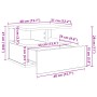 Mesitas de Noche Flotantes 2 pcs Roble Negro 40x31x27 cm Madera Elaborada von , Nachttische - Ref: Foro24-871757, Preis: 71,1...