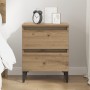 Cabinet de Cama Roble Artesanal 40x35x50 cm Madera Elaborada de , Mesitas de noche - Ref: Foro24-871920, Precio: 55,96 €, Des...
