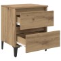 Cabinet de Cama Roble Artesanal 40x35x50 cm Madera Elaborada de , Mesitas de noche - Ref: Foro24-871920, Precio: 55,96 €, Des...