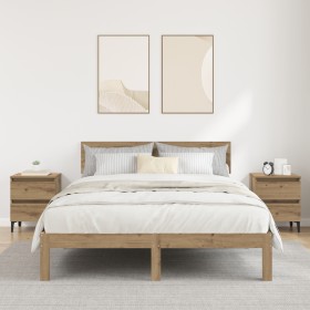 Armarios de Cama 2 pcs Roble Artesanal 40x35x50