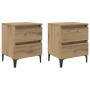 Armarios de Cama 2 pcs Roble Artesanal 40x35x50 cm Madera Ingenierizada von , Nachttische - Ref: Foro24-871921, Preis: 108,33...