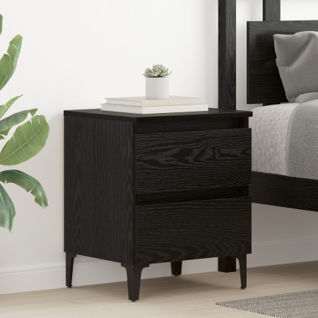 Cabinet de Cama Roble Negro 40x35x50 cm Madera Dura by , Nightstands - Ref: Foro24-871922, Price: 65,97 €, Discount: %