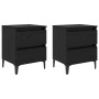 Cabinets de Cama 2 pcs Roble Negro 40x35x50 cm Madera Ingenierizada von , Nachttische - Ref: Foro24-871923, Preis: 111,77 €, ...