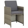 Garten Esstischgarnitur 3 Stück mit grauen Kissen von vidaXL, Gartensets - Ref: Foro24-3094303, Preis: 230,64 €, Rabatt: %