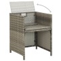Garten Esstischgarnitur 3 Stück mit grauen Kissen von vidaXL, Gartensets - Ref: Foro24-3094303, Preis: 230,64 €, Rabatt: %