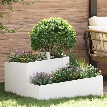 Macetero Blanco 80x80x50 cm Acero Laminado en Frío | Foro24.es | Tu tienda online para hogar, jardín y más Foro24.es