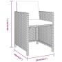 3-piece garden dining set with gray cushions by vidaXL, Garden sets - Ref: Foro24-3094303, Price: 230,98 €, Discount: %