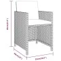 Garten Esstischgarnitur 3 Stück mit grauen Kissen von vidaXL, Gartensets - Ref: Foro24-3094303, Preis: 227,19 €, Rabatt: %