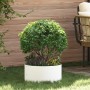 Maceteros de Metal Blanco Blanco Metal 40 cm de diámetro by , Pots and planters - Ref: Foro24-873609, Price: 60,89 €, Discoun...